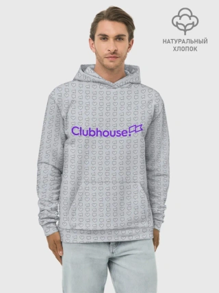 Худи мужской база хлопок / Clubhouse | Gray