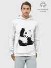 Худи мужской база хлопок / Панда минимализм