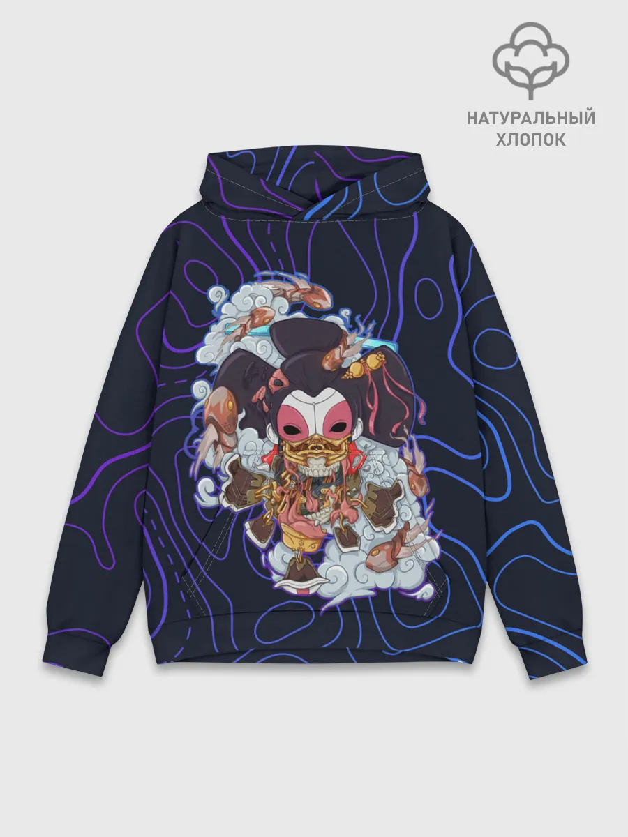 Худи мужской база хлопок / Призрак в доспехах | Cyberpunk
