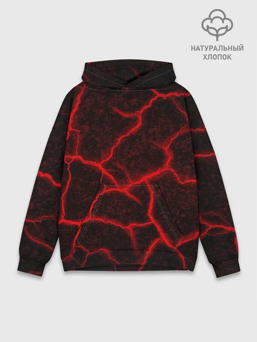 Худи мужской база хлопок / ЛАВА | ЛАВОВЫЕ ТРЕЩИНЫ | LAVA