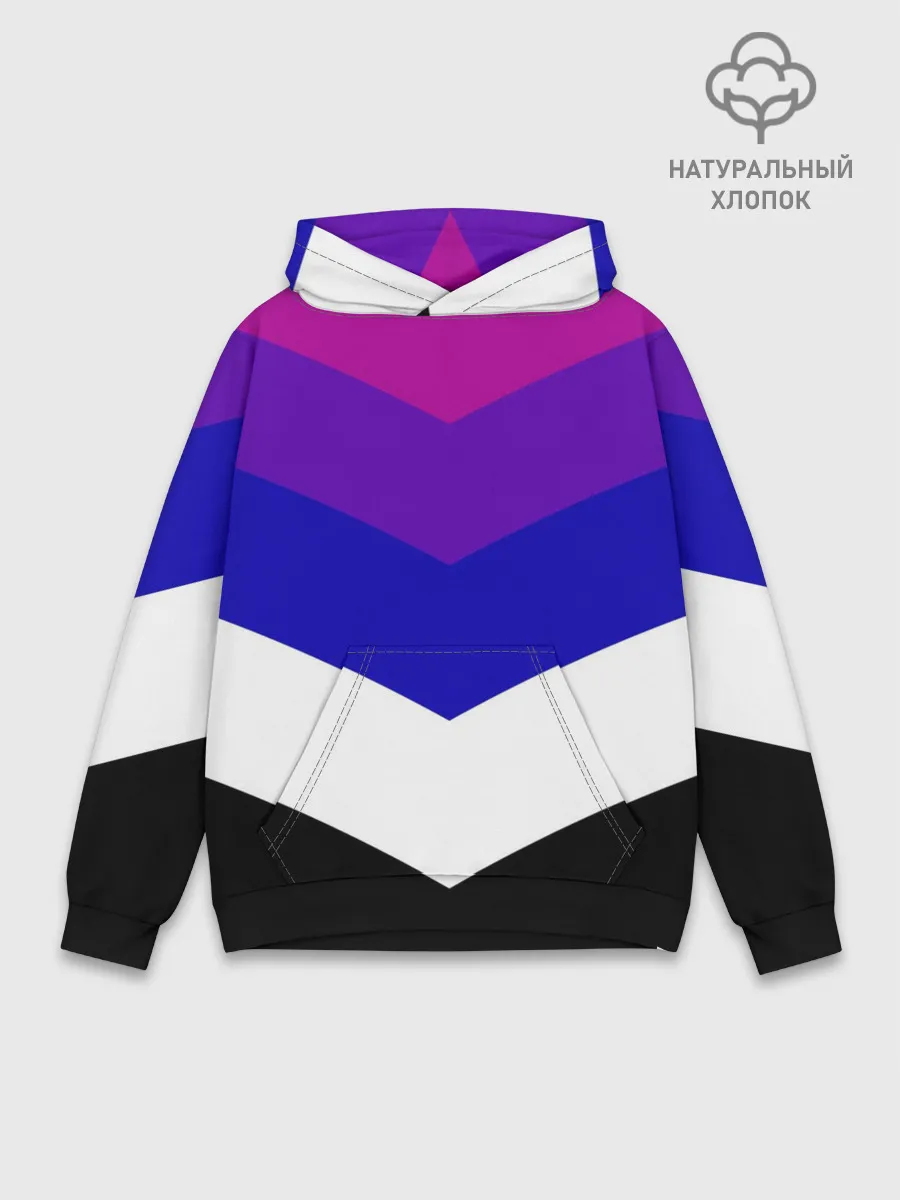 Худи мужской база хлопок / Полосы