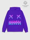 Худи мужской база хлопок / CYBERSTYLE PURPLE EVIL