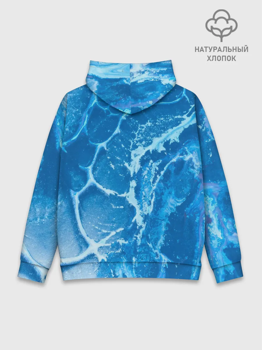 Худи мужской база хлопок / Ледяной