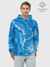 Худи мужской база хлопок / Ледяной