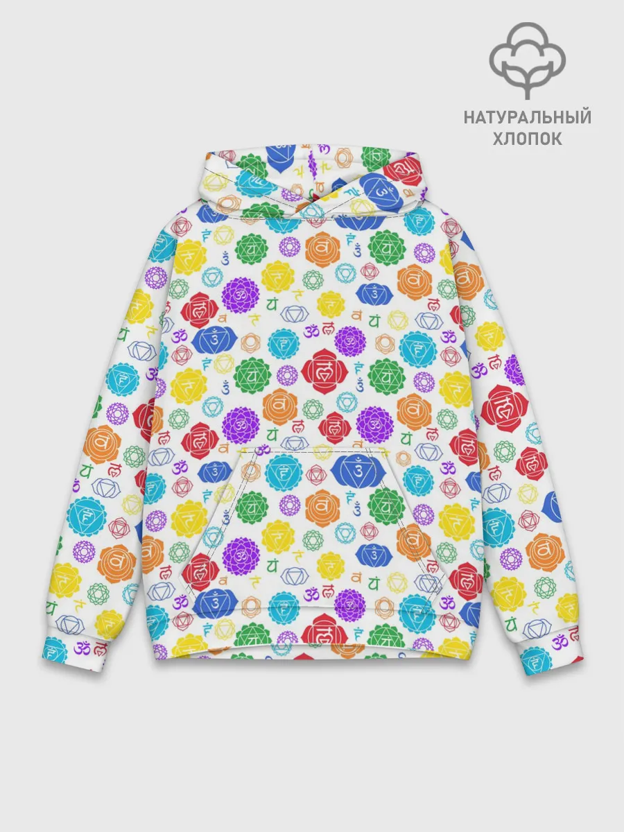 Худи мужской база хлопок / Чакры