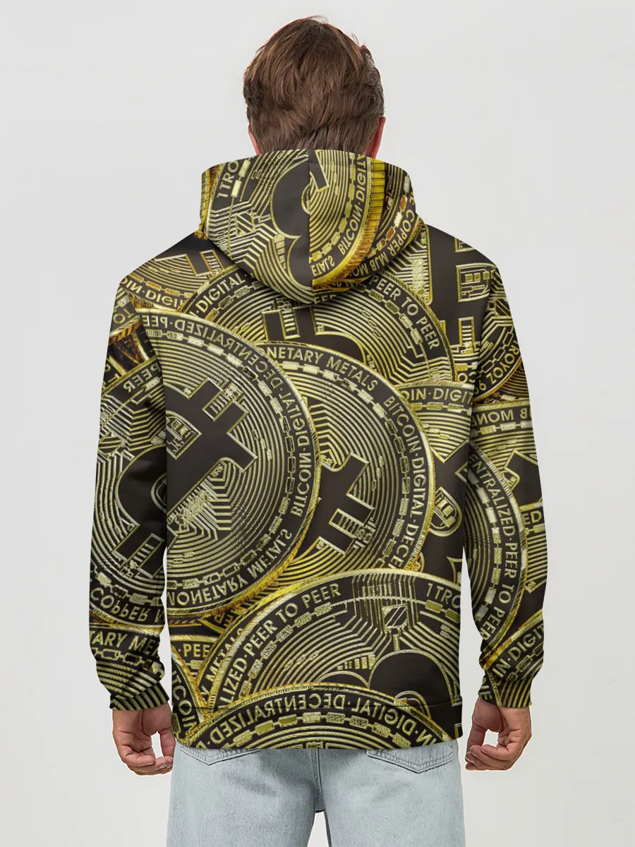 Худи мужской база хлопок / БИТКОИНЫ МОНЕТЫ