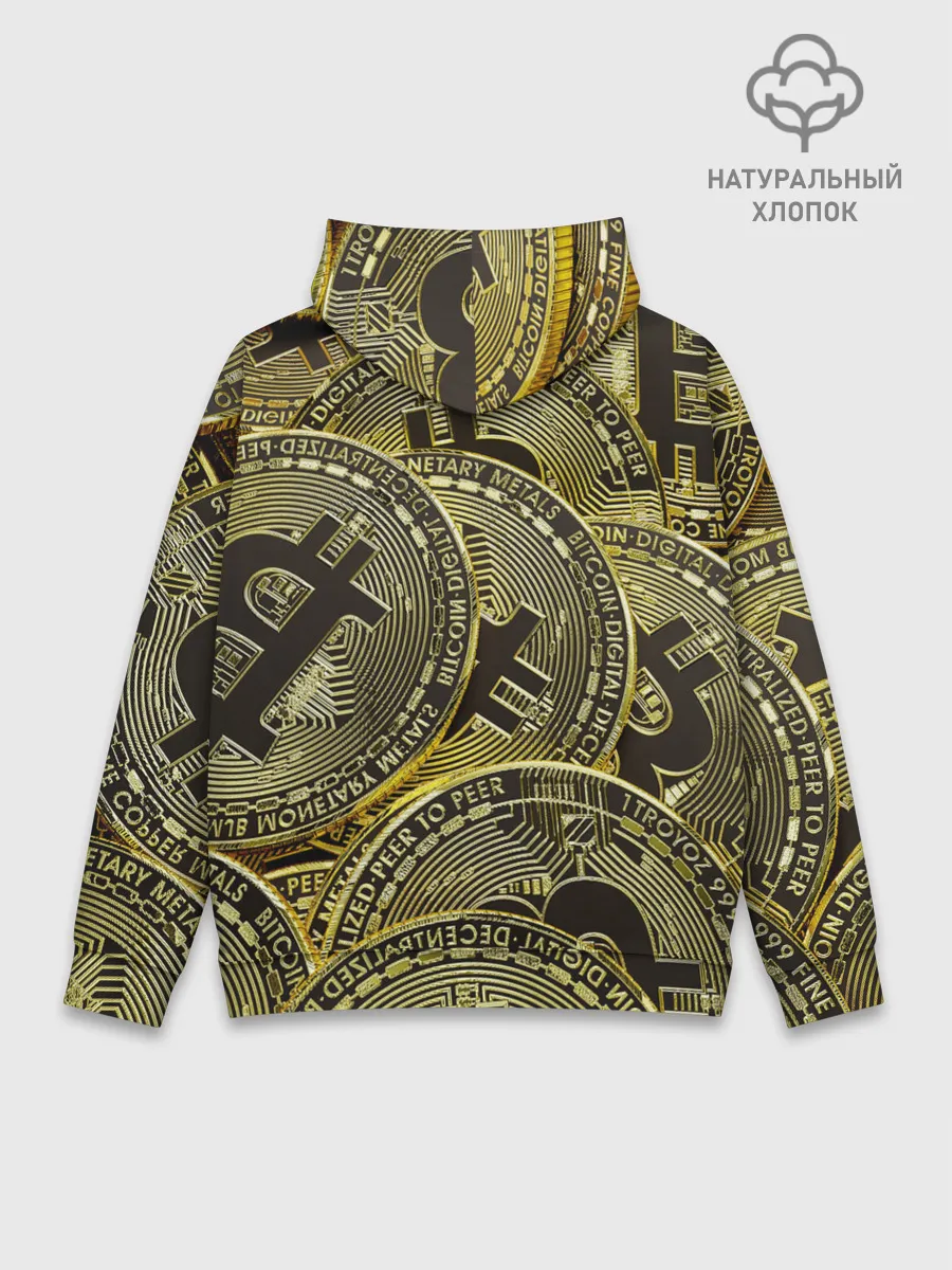 Худи мужской база хлопок / БИТКОИНЫ МОНЕТЫ