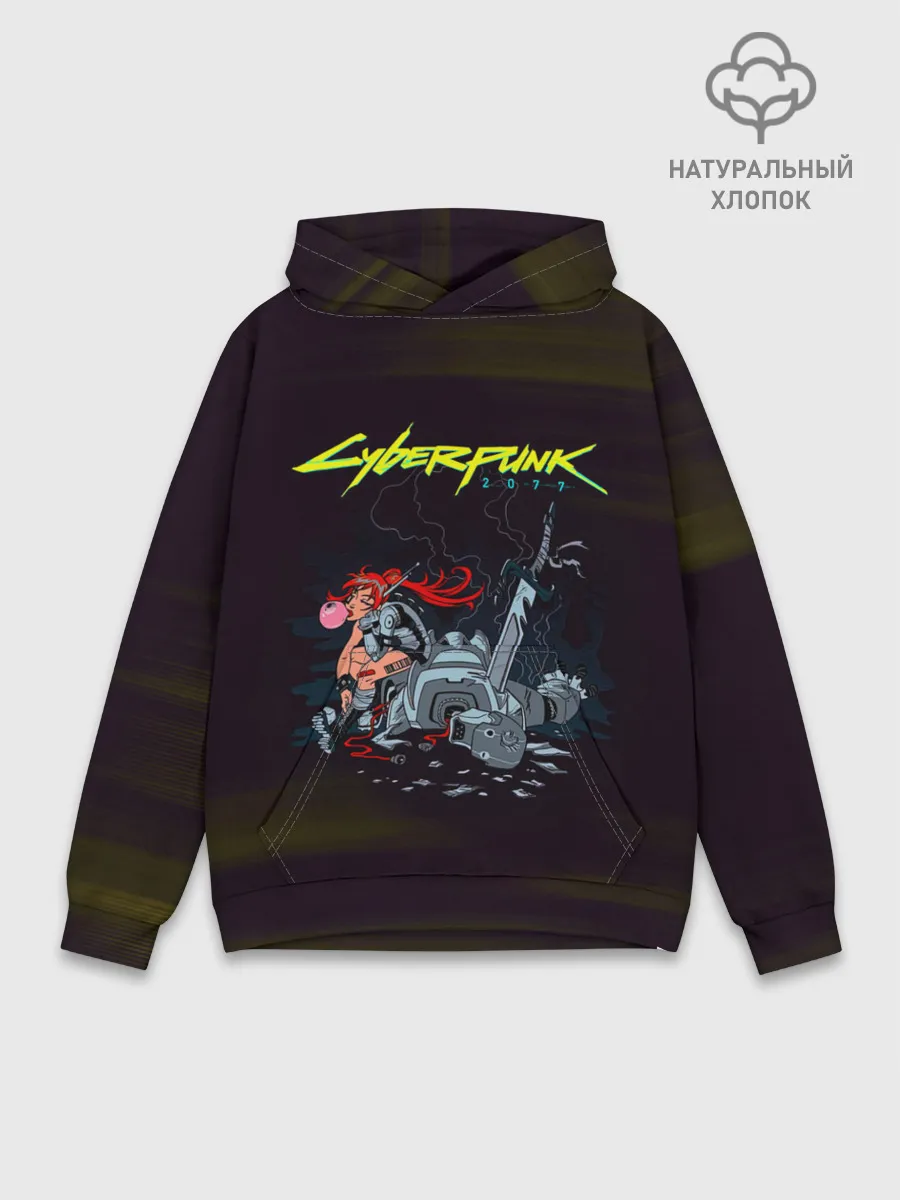 Худи мужской база хлопок / Cyberpunk 2077 киберубийство