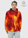 Худи мужской база хлопок / Пламенный