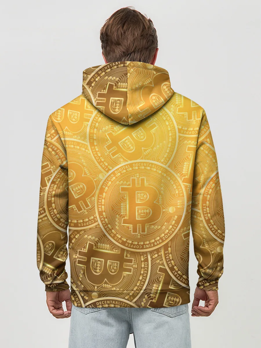 Худи мужской база хлопок / БИТКОИН МОНЕТЫ