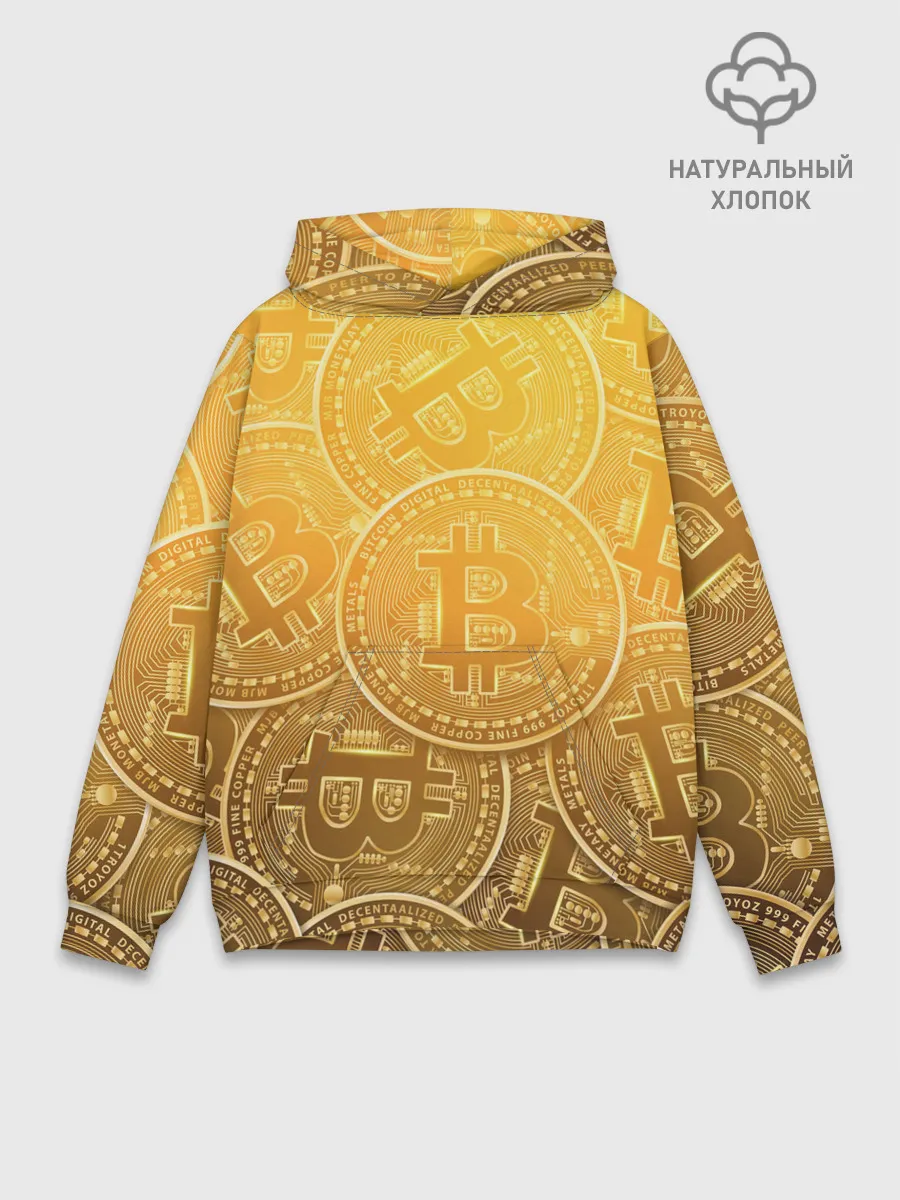 Худи мужской база хлопок / БИТКОИН МОНЕТЫ