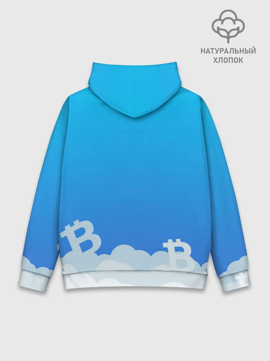Худи мужской база хлопок / БИТКОИН В КОСМОС