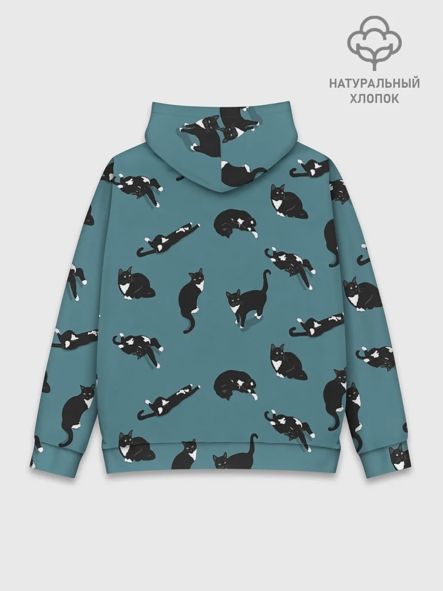 Худи мужской база хлопок / Коты и кошечки