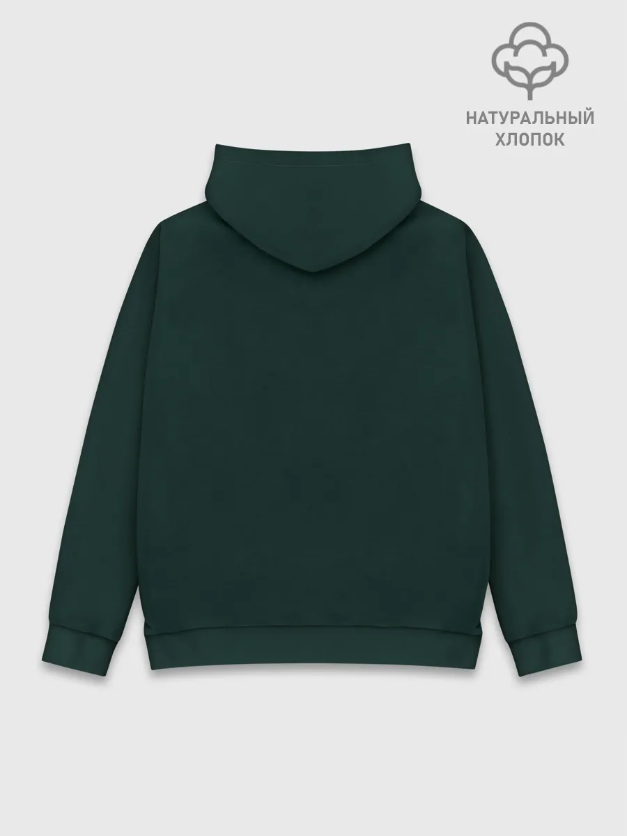 Худи мужской база хлопок / Огненный Тигр в Цветах