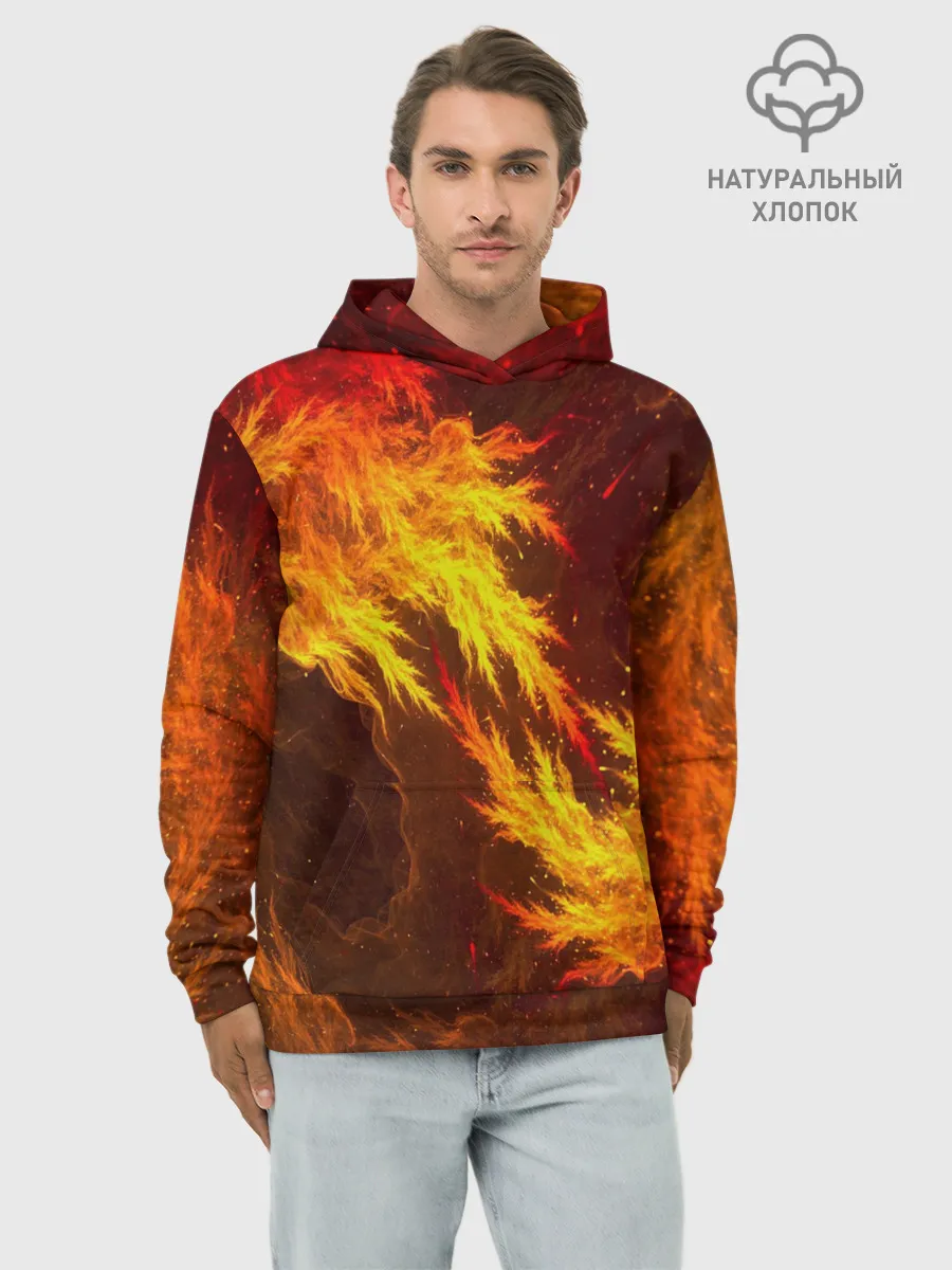Худи мужской база хлопок / Битва огней