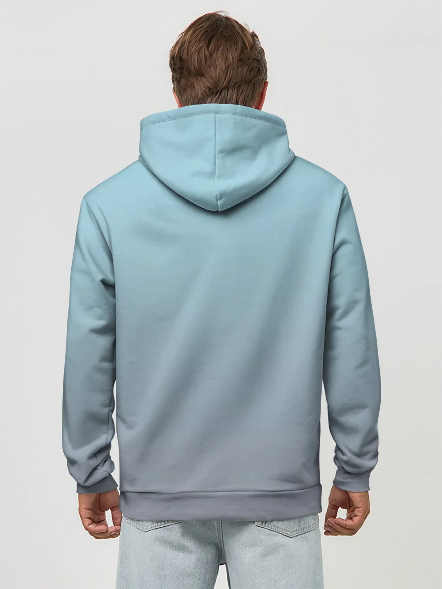 Худи мужской база хлопок / кот с мороженкой