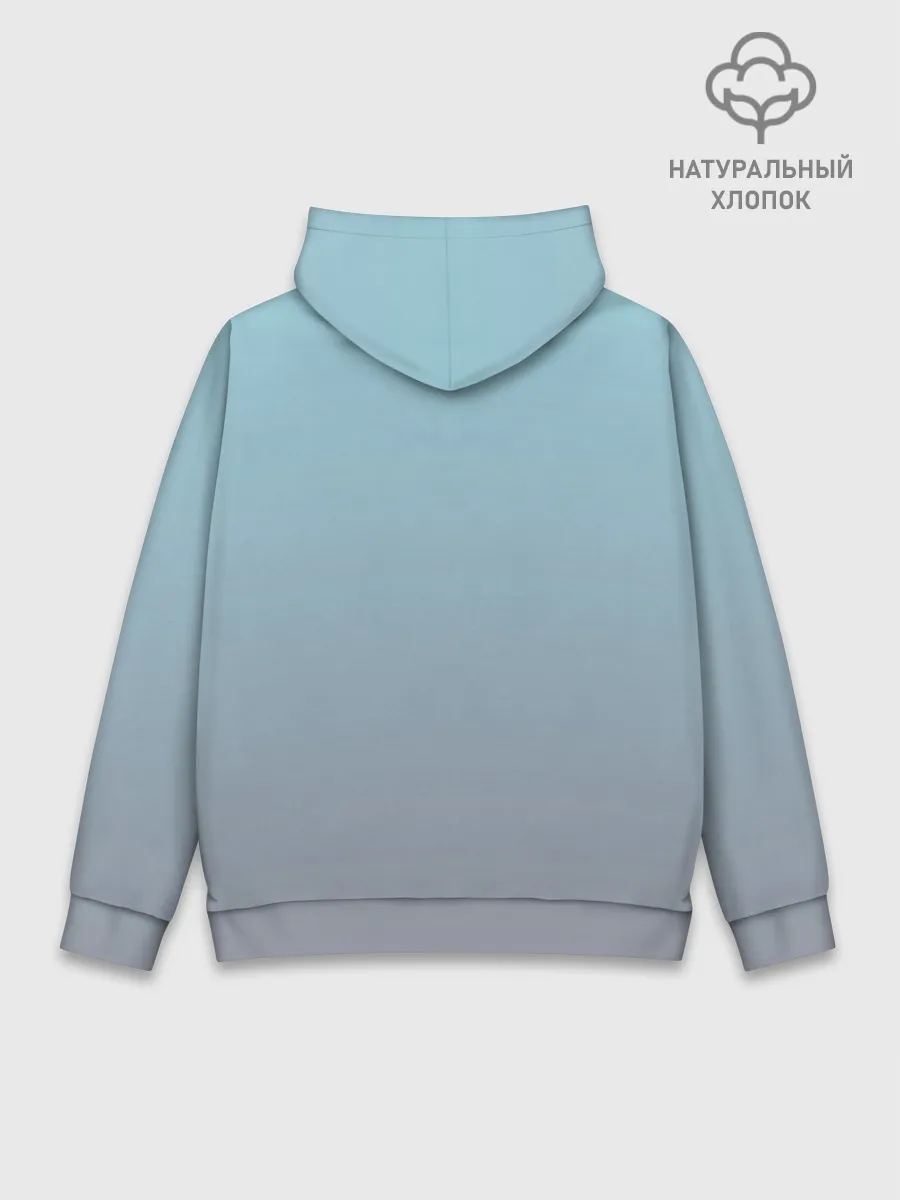 Худи мужской база хлопок / кот с мороженкой