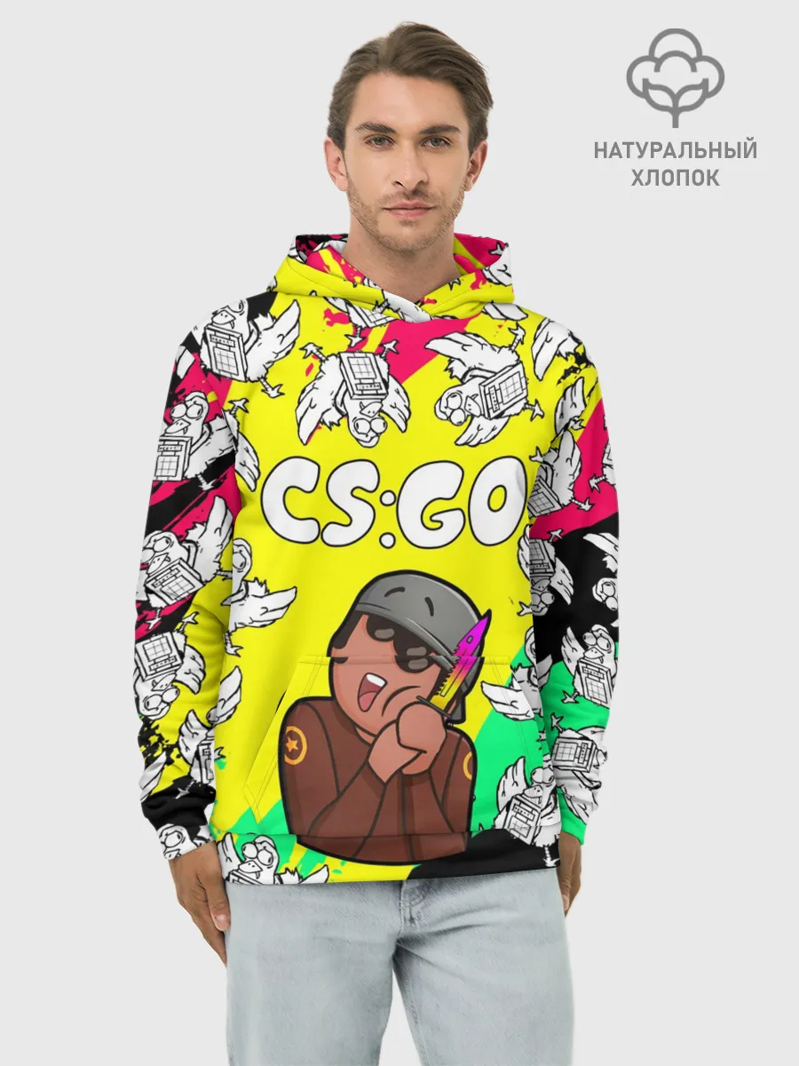 Худи мужской база хлопок / CS GO CHICKEN