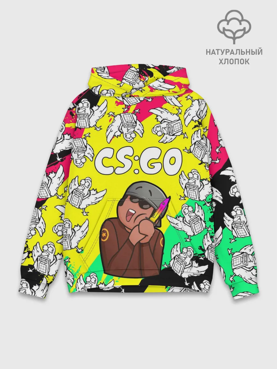 Худи мужской база хлопок / CS GO CHICKEN