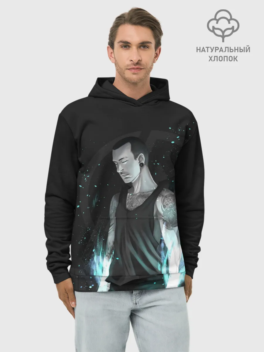 Худи мужской база хлопок / Честер Линкин Парк