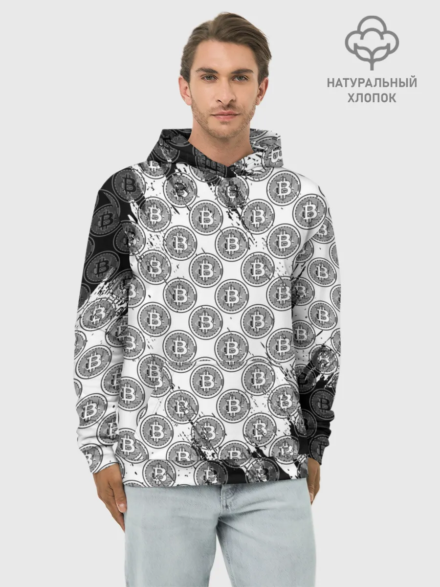 Худи мужской база хлопок / Bitcoin