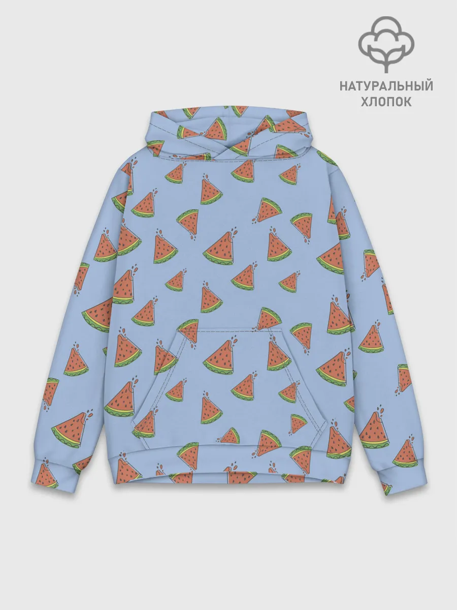 Худи мужской база хлопок / Кусочки арбуза