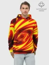 Худи мужской база хлопок / ОГНЕННЫЕ ВОЛНЫ | FIRE STRIPES
