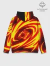 Худи мужской база хлопок / ОГНЕННЫЕ ВОЛНЫ | FIRE STRIPES