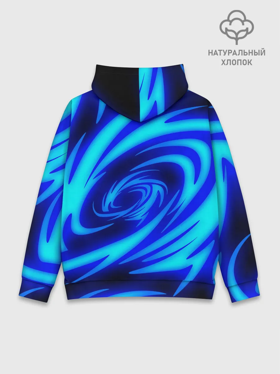 Худи мужской база хлопок / ОГНЕННЫЕ ВОЛНЫ | FIRE STRIPES