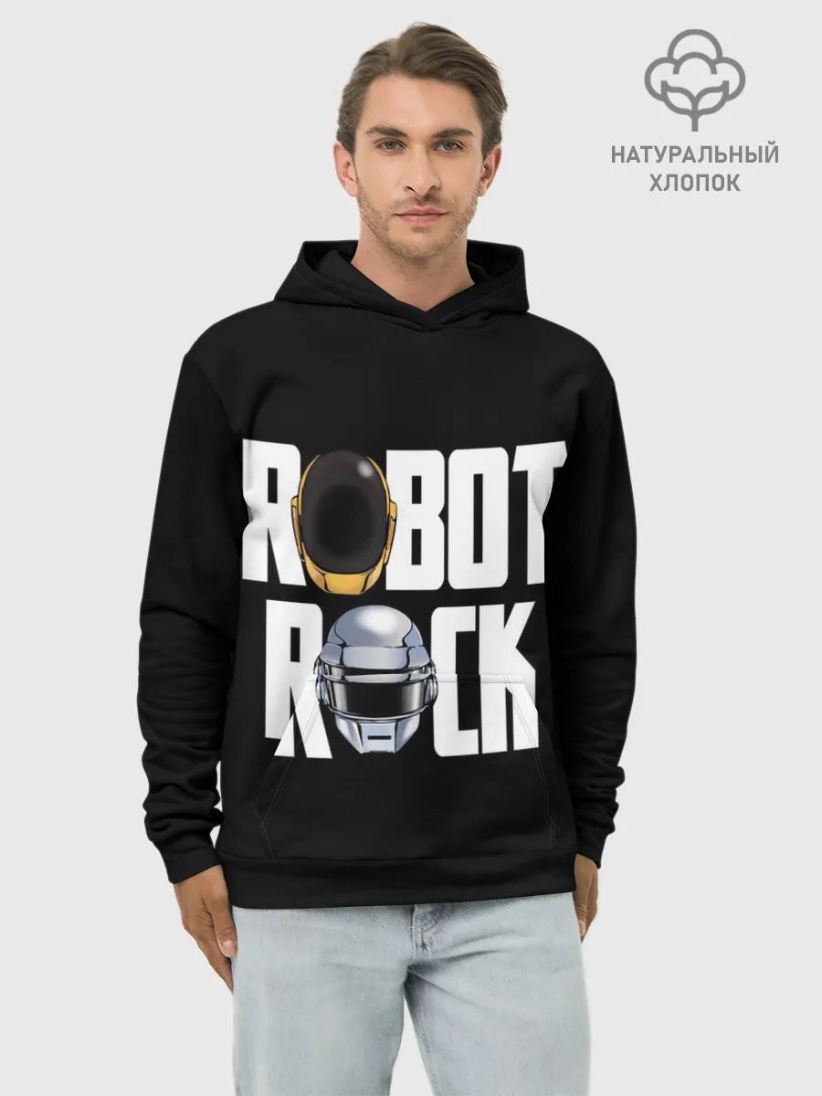 Худи мужской база хлопок / Robot Rock