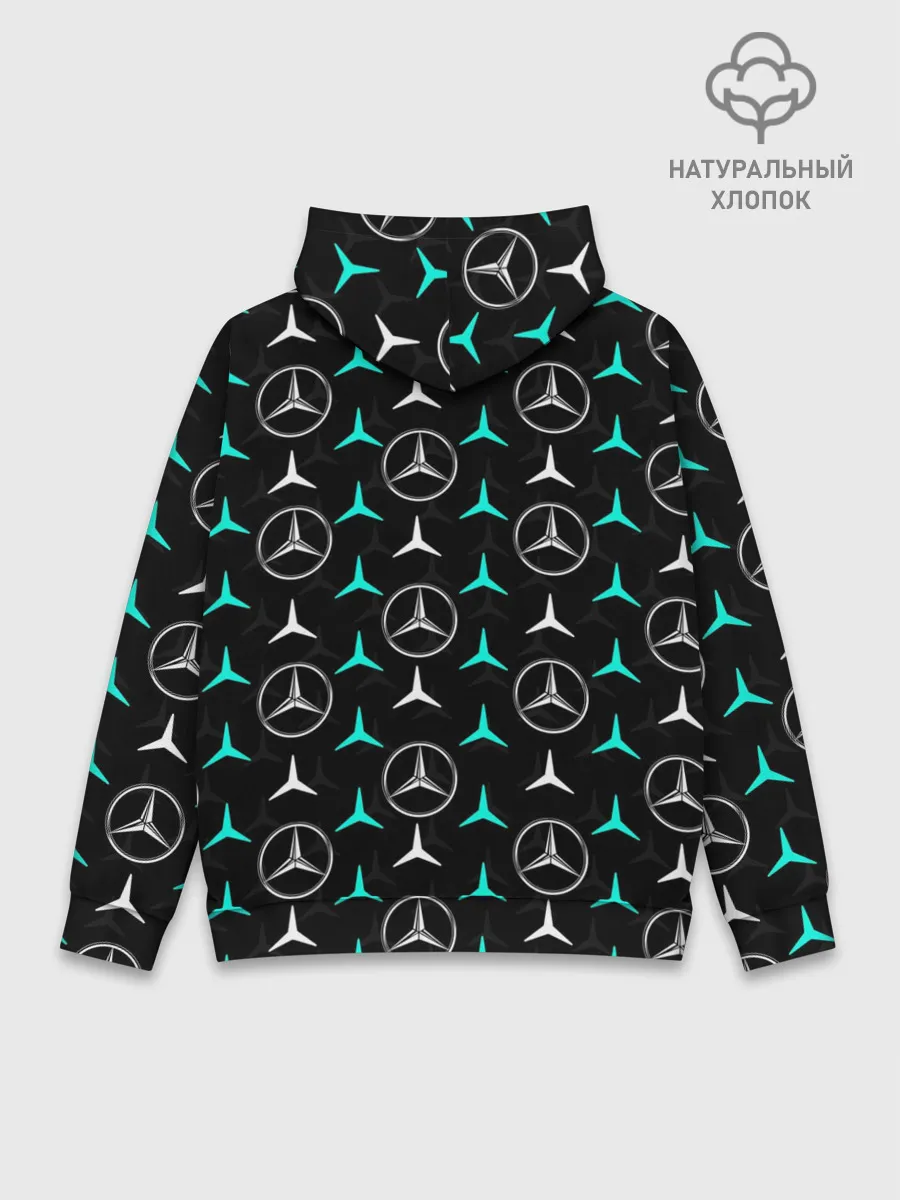 Худи мужской база хлопок / MERCEDES BENZ УЗОР