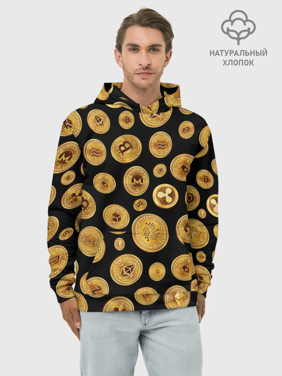 Худи мужской база хлопок / CRYPTOCURRENCY | КРИПТОВАЛЮТА