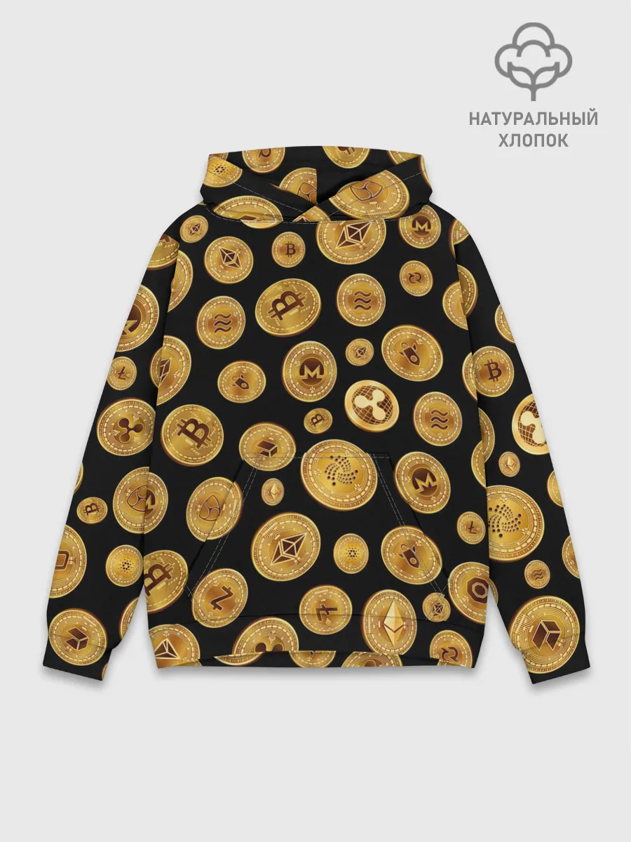 Худи мужской база хлопок / CRYPTOCURRENCY | КРИПТОВАЛЮТА