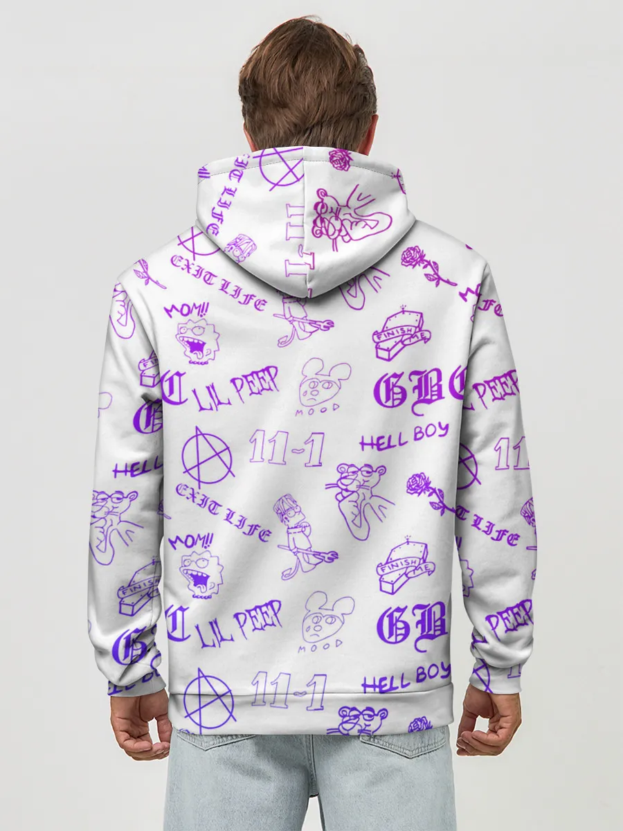 Худи мужской база хлопок / LIL PEEP