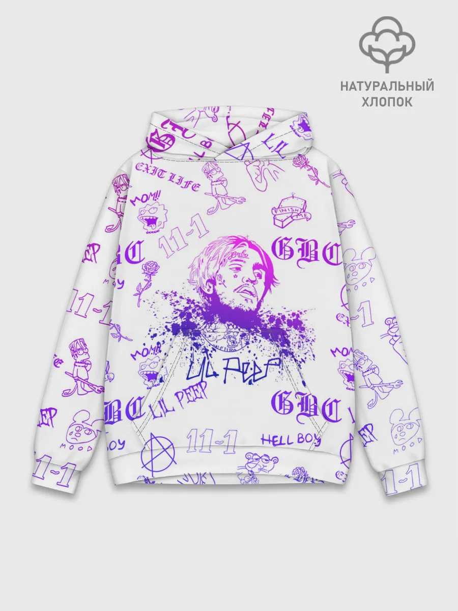 Худи мужской база хлопок / LIL PEEP
