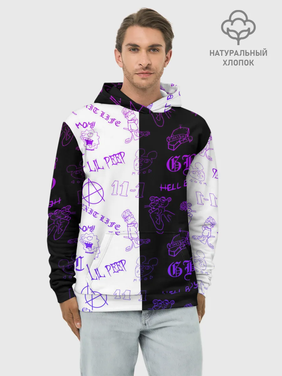 Худи мужской база хлопок / LIL PEEP