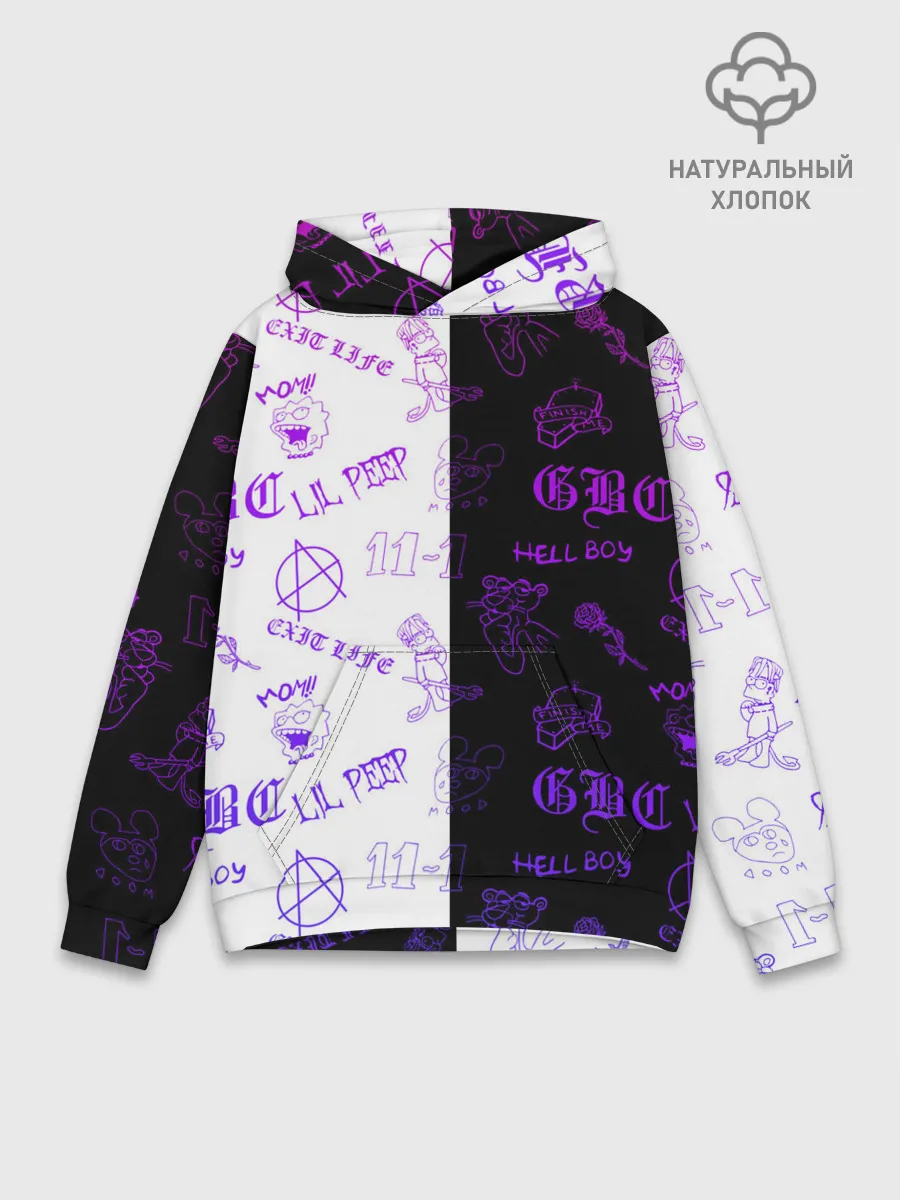 Худи мужской база хлопок / LIL PEEP