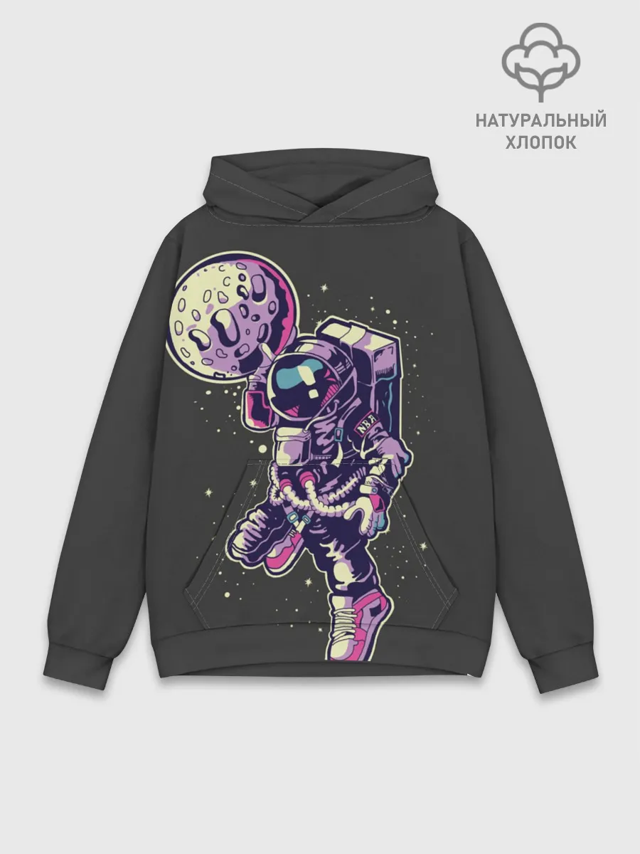 Худи мужской база хлопок / Космонавт Баскетболист