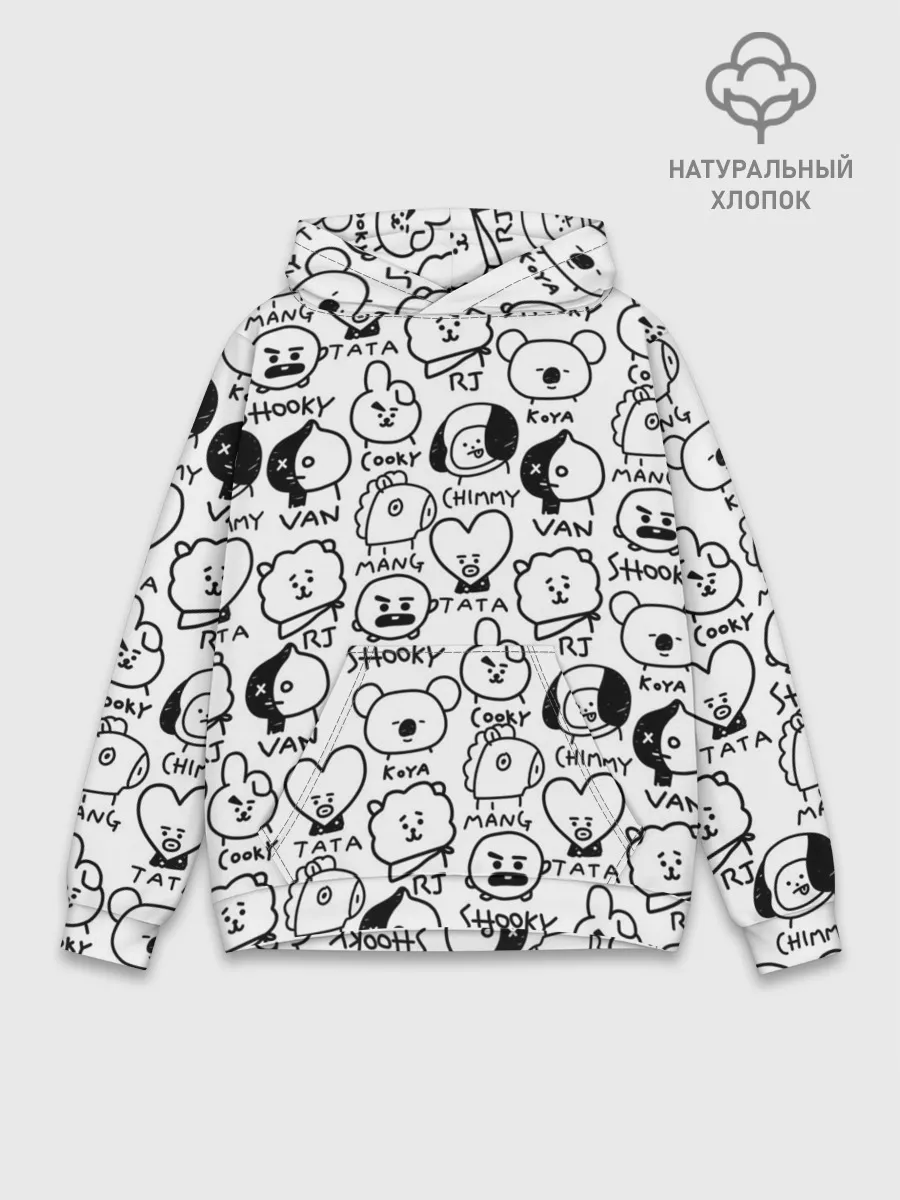 Худи мужской база хлопок / BTS | BT21