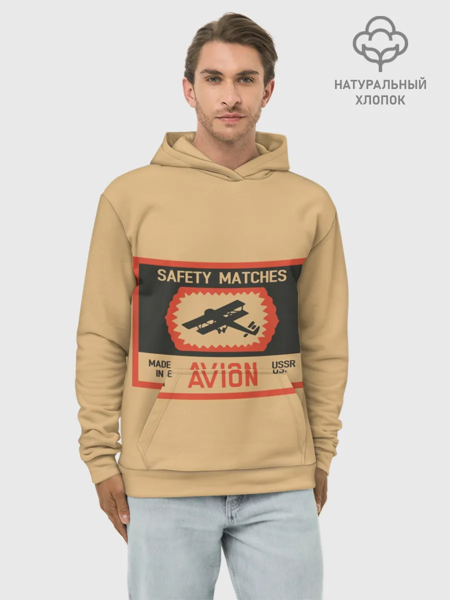 Худи мужской база хлопок / Спички