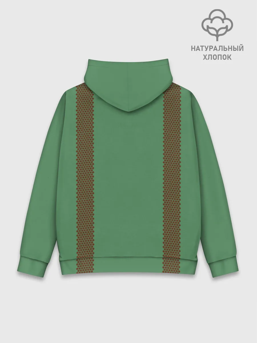 Худи мужской база хлопок / Спички green