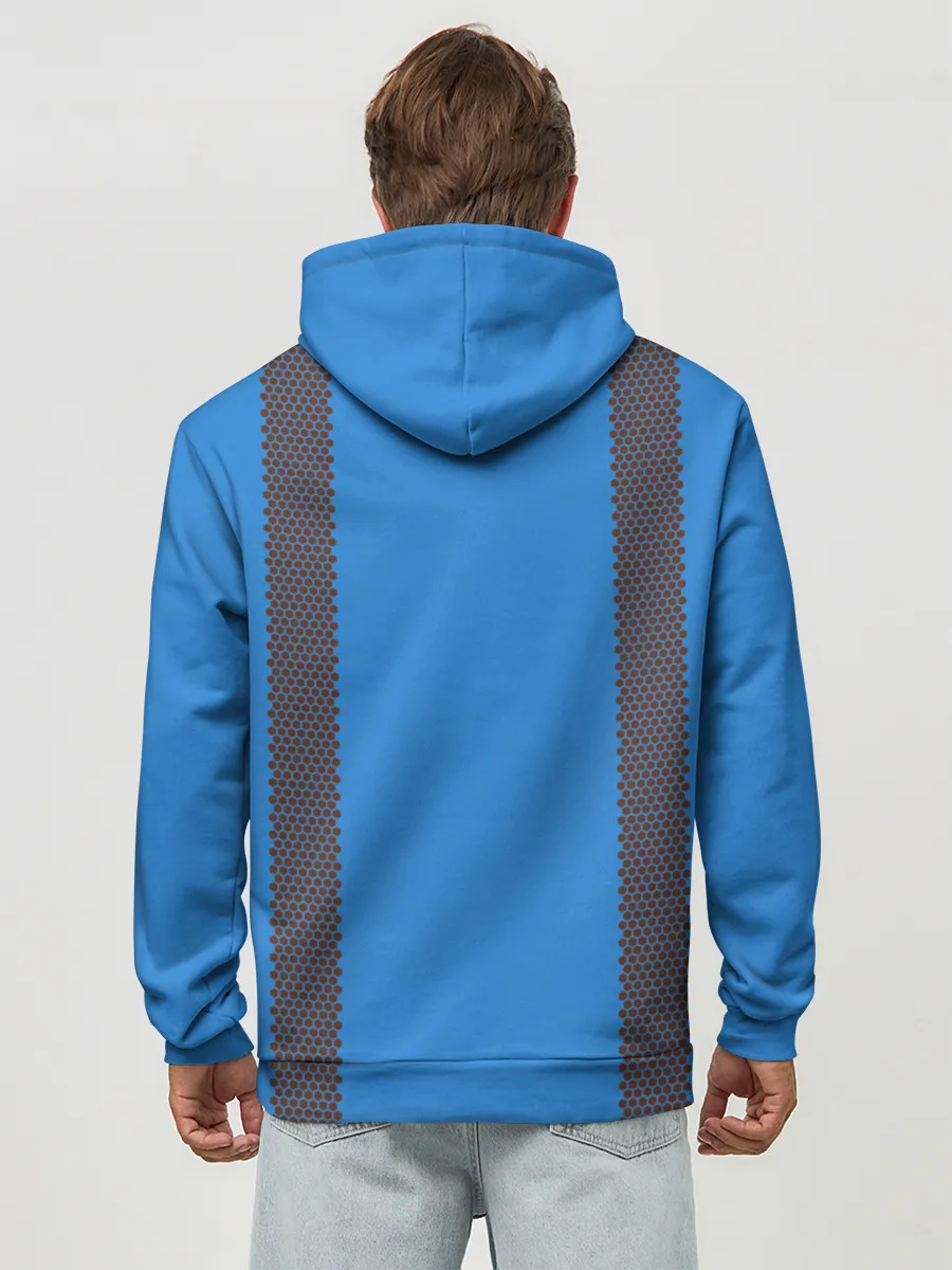 Худи мужской база хлопок / Спички blue