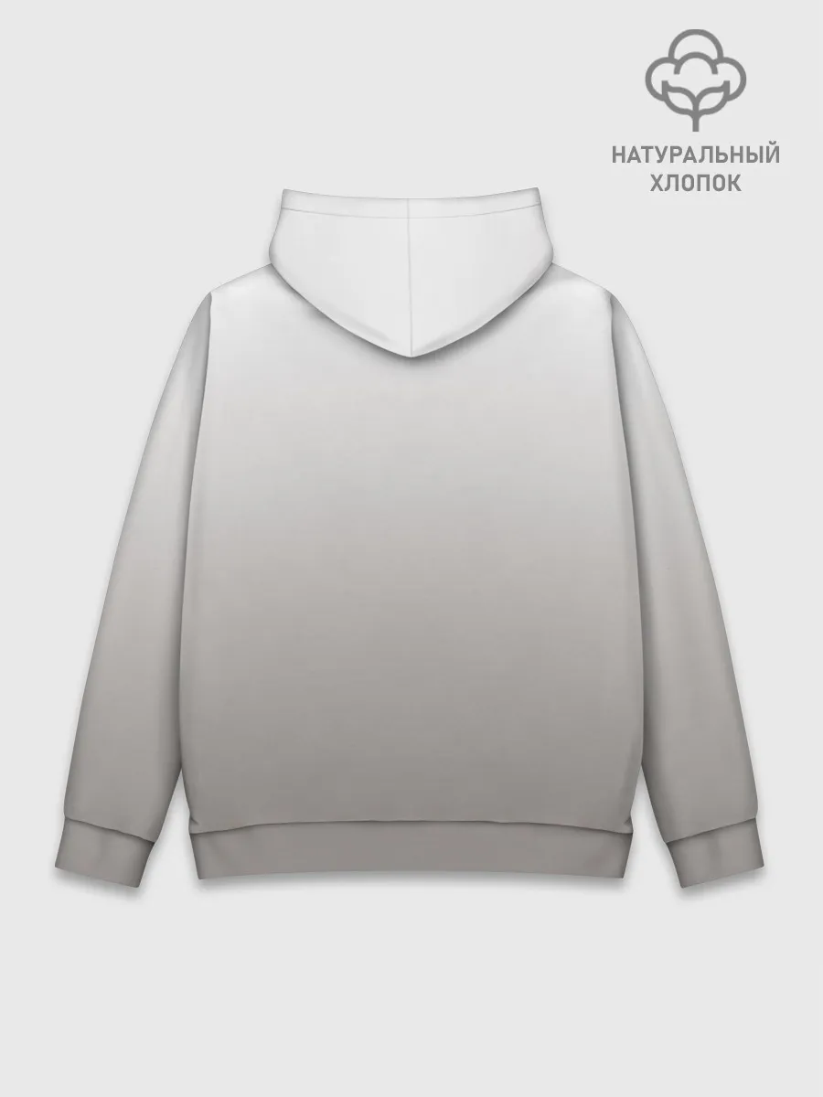 Худи мужской база хлопок / французский бульдог сердечко