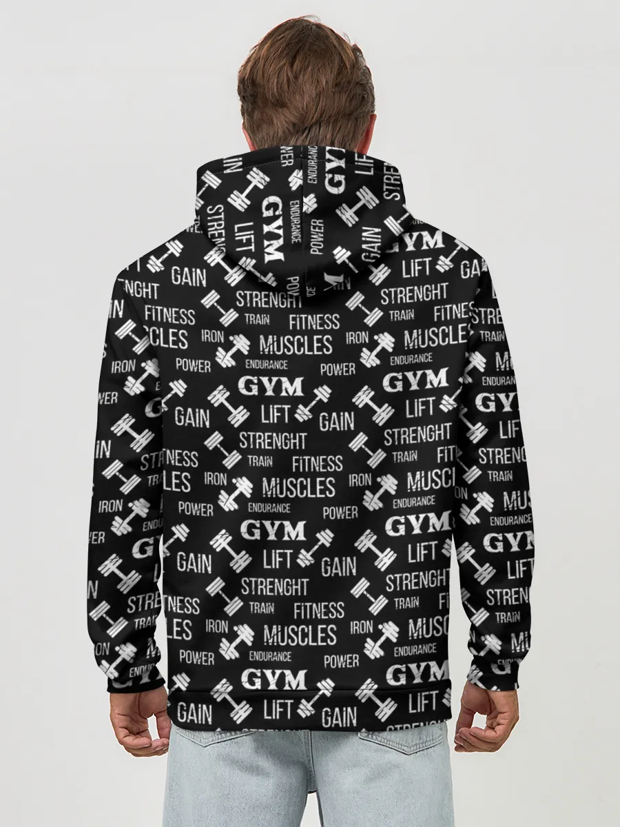 Худи мужской база хлопок / Фитнес