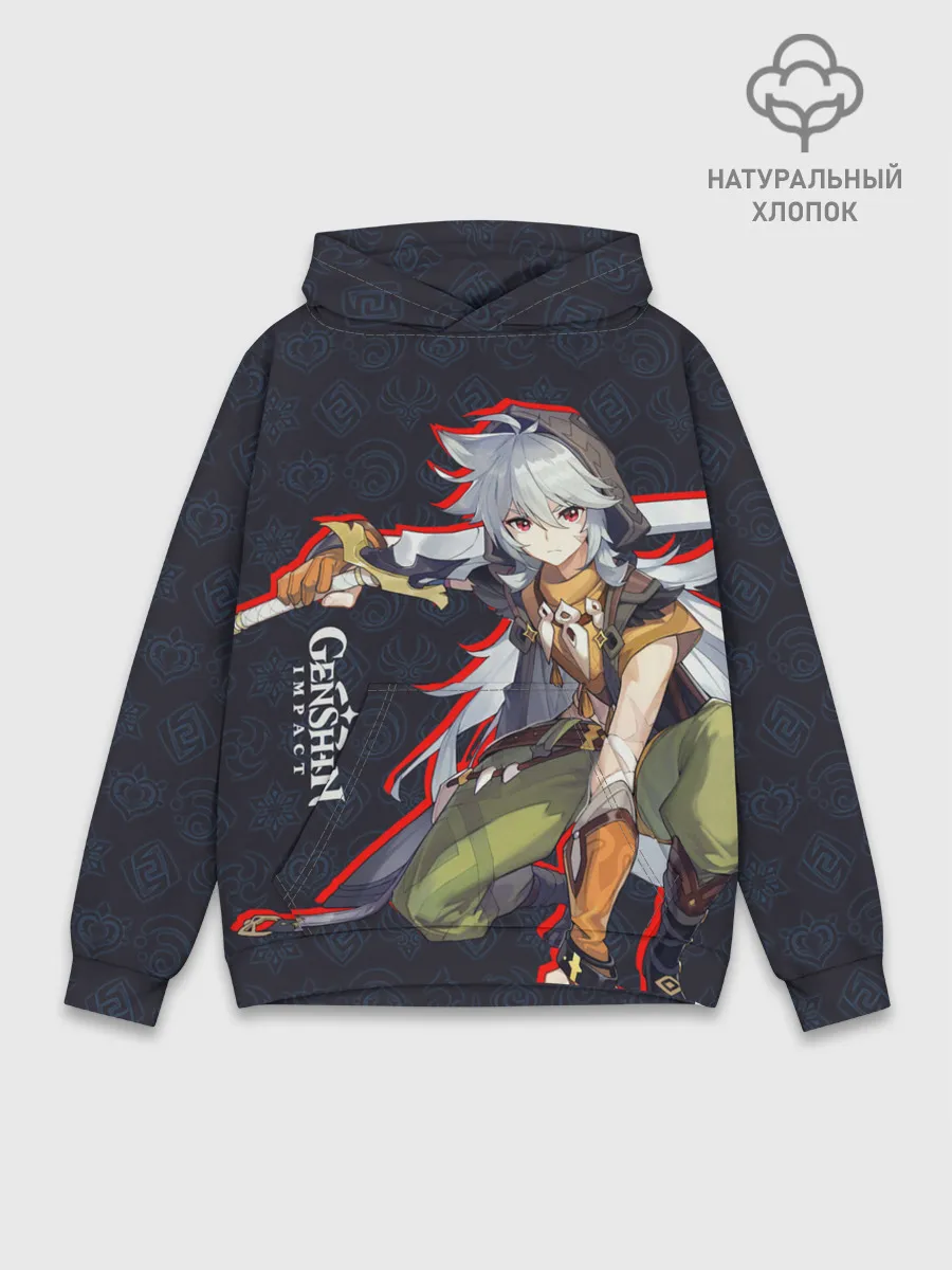 Худи мужской база хлопок / Genshin Impact