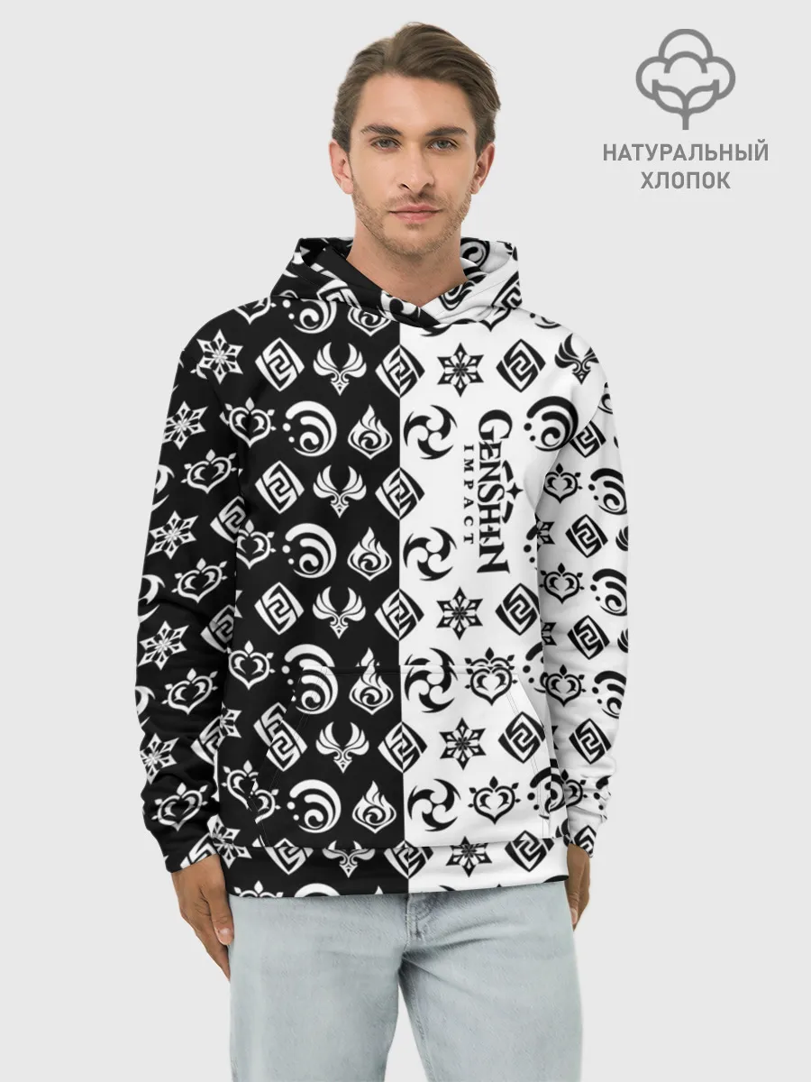 Худи мужской база хлопок / Genshin Impact