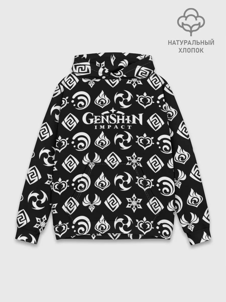 Худи мужской база хлопок / Genshin Impact