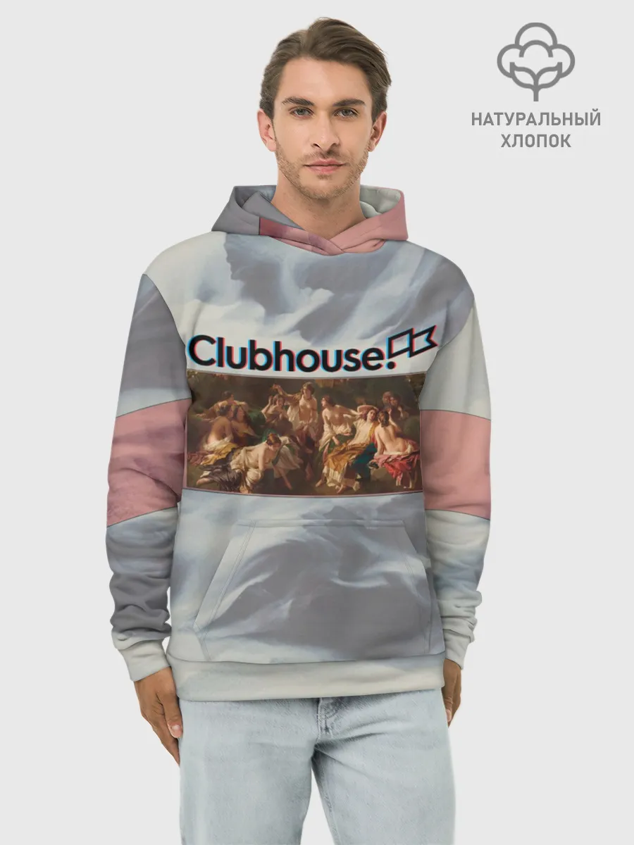 Худи мужской база хлопок / Clubhouse Welcome | Клабхаус