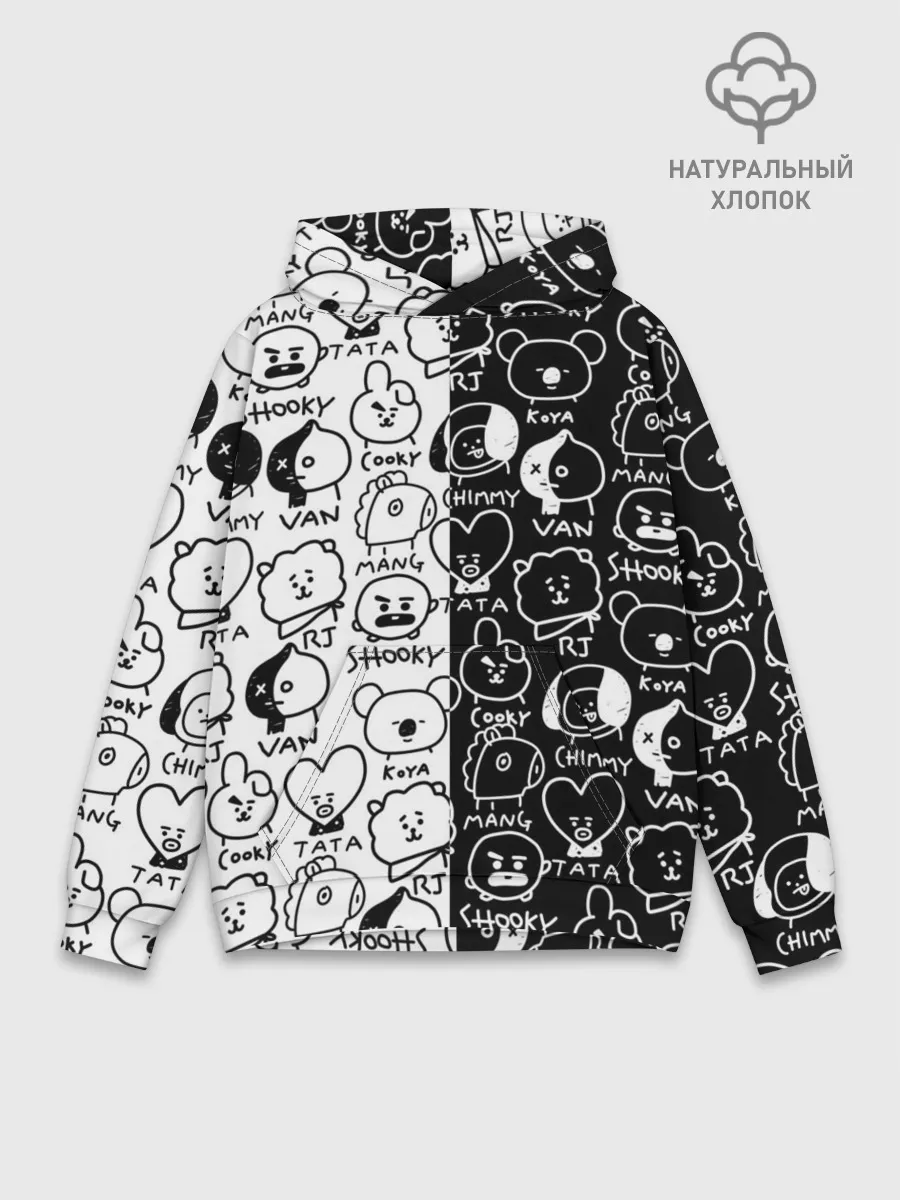 Худи мужской база хлопок / BTS | BT21