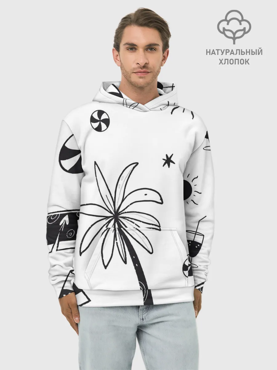 Худи мужской база хлопок / Летние вайбы